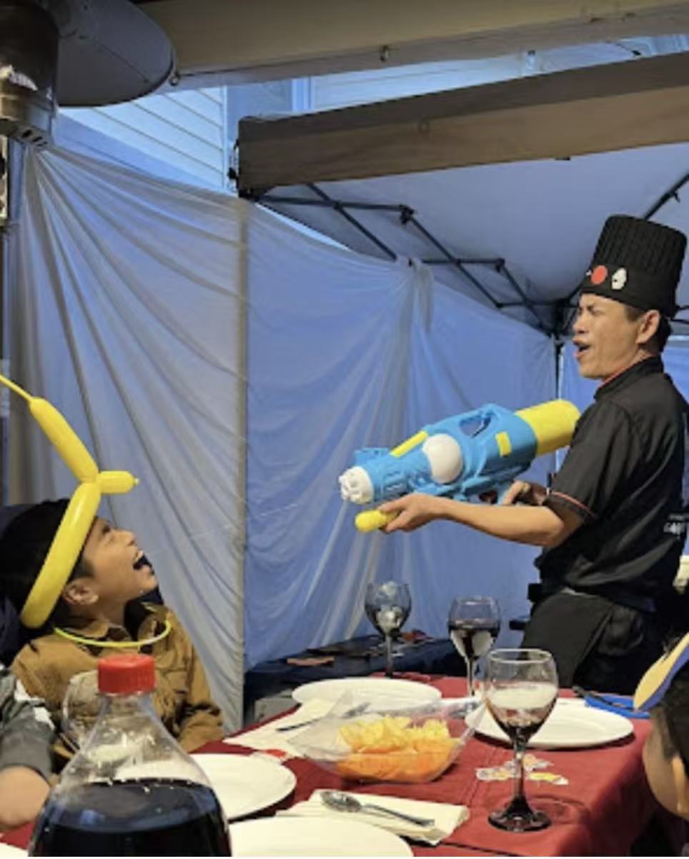 Hibachi cooking